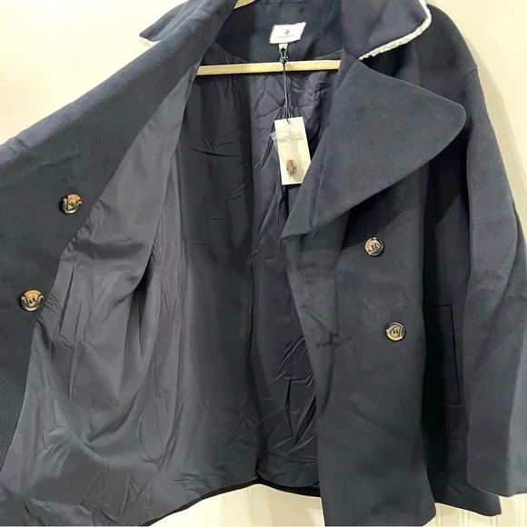 NEW Tuckernuck Navy Blue Hudson Peacoat size medium - Picture 8 of 11